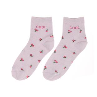Rosa Socken mit Blumenmuster für Damen „Stella Green Cool“ Ansicht 0