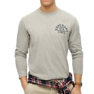T-Shirt Manche Longues Gris Homme Superdry Athletic vue 0