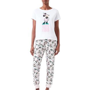 Pyjama Blanc/Noir Femme Disney Good Vibes Minnie vue 0