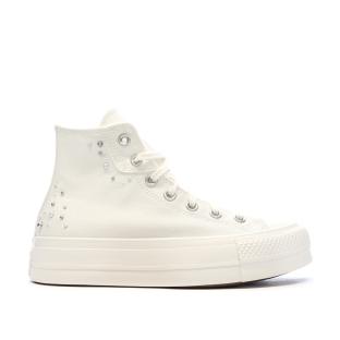 Baskets Blanches Femme Converse Chuck Taylor All Star Perles vue 2