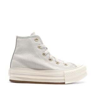 Baskets Grises Fille Converse All Star Eva A10382C vue 2