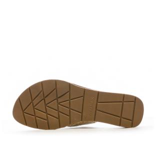 Claquettes Croisées Dorées Femme Chattawak Brana vue 0