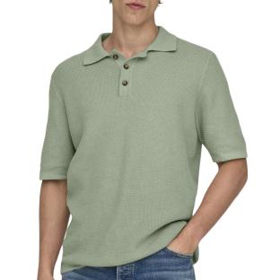 Polo Vert Homme Only & Sons Seric Reg vue 0