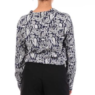 Chemise Marine/Blanc Femme TBS ESINACHE vue 0