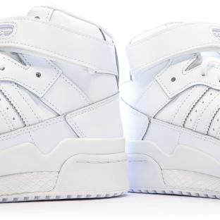 Baskets Blanches Homme Adidas Forum Mid vue 0