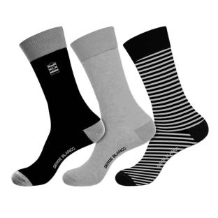 X3 Paires de Chaussettes Gris/Noir Homme Serge Blanco CHVX3 pas cher