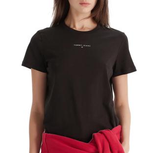 T-Shirt Noir Femme Tommy Hilfiger Linears pas cher