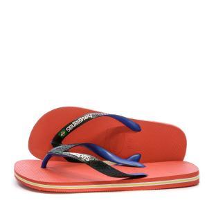 Tongs Rouge Homme Havaianas Brasil Mix pas cher