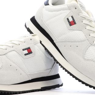 Weiße/marineblaue Herren-Sneaker Tommy Hilfiger Eva Runner Leather Ansicht 0