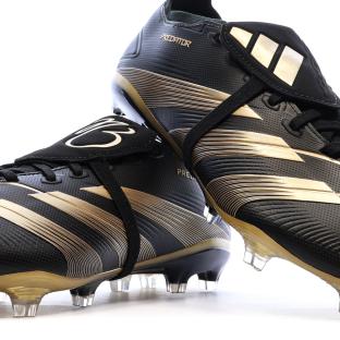 Chaussures de Foot Noir/Doré Adidas Predator League FT FG JB vue 0