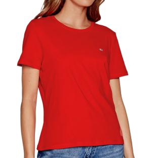 T-shirt Rouge Femme Tommy Hilfiger Soft Jersey pas cher