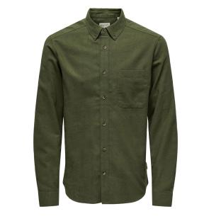 Chemise Kaki Homme Only & Sons Gudmund vue 3
