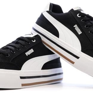 Zapatillas blancas/negras de mujer Puma Court Classic ver 0