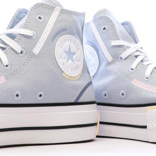 Baskets Bleu Clair Femme Converse Chuck Taylor All Star Lift vue 7