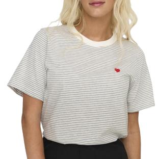 T-shirt Gris/Rayures Femme JDY Pisa vue 0