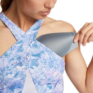 Brassière Bleu/Blanc Femme Nike Aop vue 2