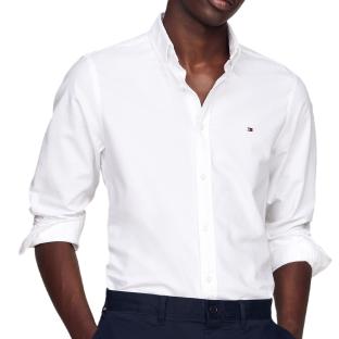 Chemise Manches Longues Blanches Homme Tommy Hilfiger Oxford pas cher