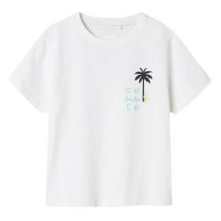 T-shirt Blanc Fille Name it Jerko pas cher