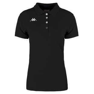 Polo Noir Femme Kappa Menata vue 0