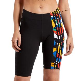 Short Noir/Jaune/Bleu Femme Adidas Cycling vue 0