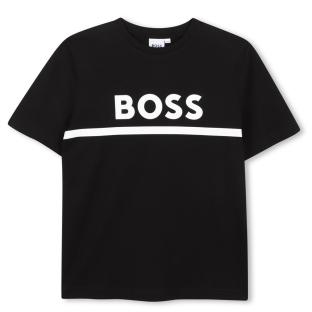 Schwarzes T-Shirt für Jungen von Hugo Boss J52701 Ansicht 0