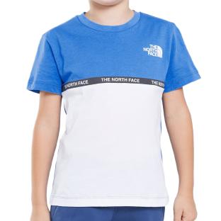 T-shirt Bleu/Blanc Garçon The Nort Face  Ampere pas cher