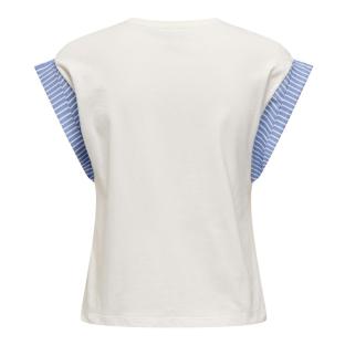 T-Shirt Blanc/Bleu Femme Only Dawn vue 0