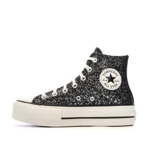 Baskets Grises Foncées Femme Converse Chuck Taylor All Star Glitter pas cher