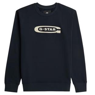 Sweat Noir Homme G-Star RAW Old Skool vue 0