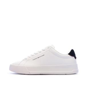 Baskets Blanches Homme Tommy Hilfiger Court pas cher