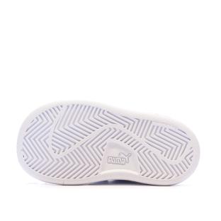 Baskets Blanches Fille Puma Smash 3.0 Holo vue 0