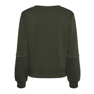Sweat Kaki Femme Pieces Niva vue 2