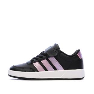 Baskets Noir/Rose Fille Adidas Tensaur vue 0