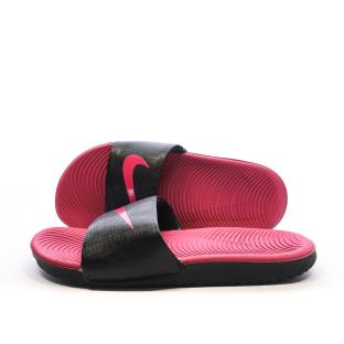 Claquettes Noires/Roses Fille Nike Kawa Slide pas cher
