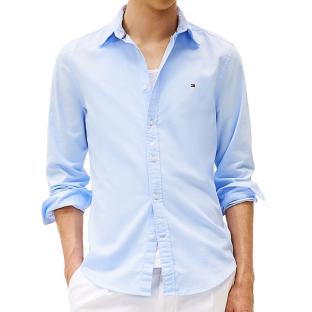 Chemise Bleu Homme Tommy Hilfiger Flex Dobby pas cher