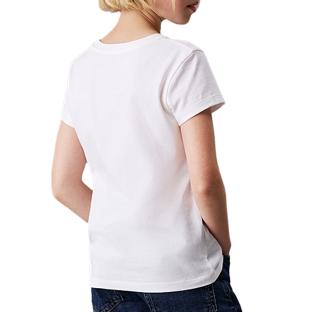 T-Shirt Blanc Fille Calvin Klein Jeans Script vue 2