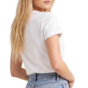 Camiseta blanca de mujer Calvin Klein Jeans Classic Script ver 0