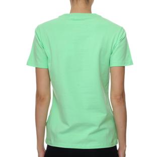 T-shirt Vert Femme Adidas Trefoil vue 2