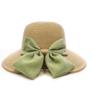 Chapeau de Paille Vert Femme Via Lorenzo Bohème vue 0