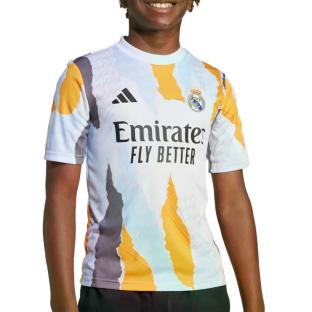 Real Madrid Maillot de football Blanc/Jaune/Bleu Garçon Adidas 24/25 vue 0