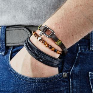 Bracelet Perles Marron Homme Geographical Norway 315048 vue 2