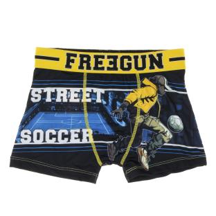Boxer Bleu/Jaune Garçon Freegun Football pas cher