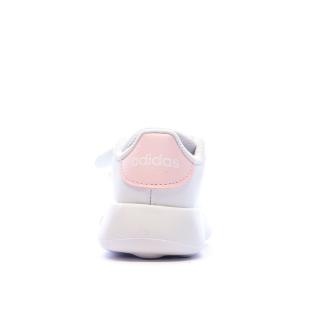 Baskets Blanches/Rose Fille bébé Adidas Advantage vue 3