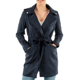 Manteau Long Marine Femme Morgan GARIA pas cher