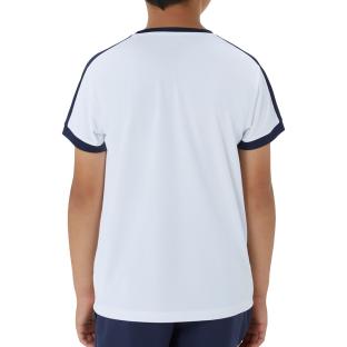 T-Shirt Blanc/Marine Garçon Asics 2044A044 vue 0