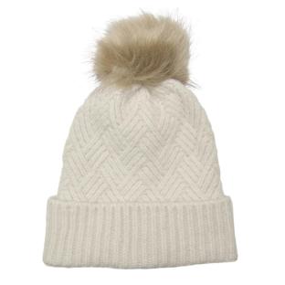 Bonnet Écru Femme Only Beanie pas cher