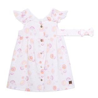 Robe + Bandeau Blanc Bébé Fille Carrément Beau Y30094 vue 0