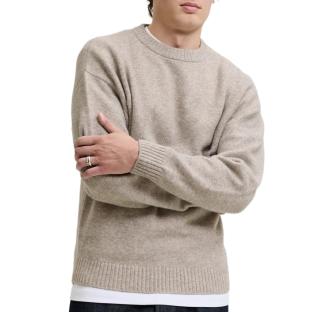 Pull Beige Homme Jack & Jones Soho Ollie vue 0