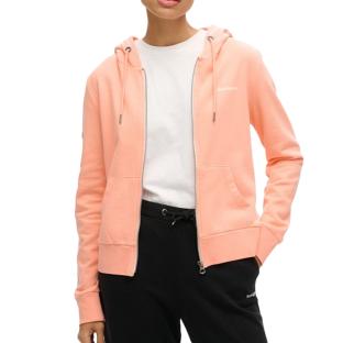 Veste Zippée Orange Femme Superdry Plain pas cher