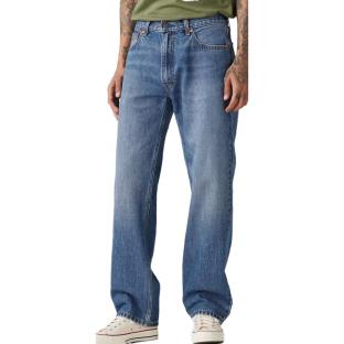 Jean 555 Bleu Délavé Homme Levi's Relaxed Straight Med Indig pas cher